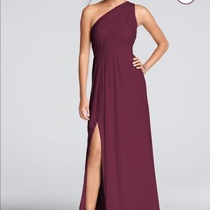 David’s Bridal Wine Dress•Bridesmaid•One Shoulder